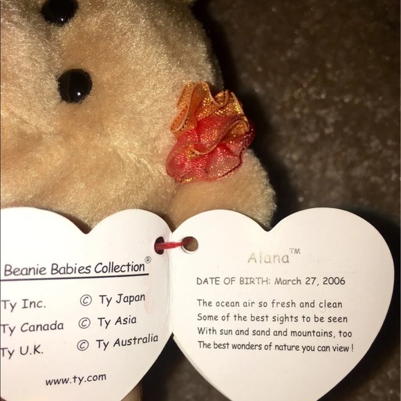 Ty Beanie Babies Alana The Bear - Picture 4 of 4